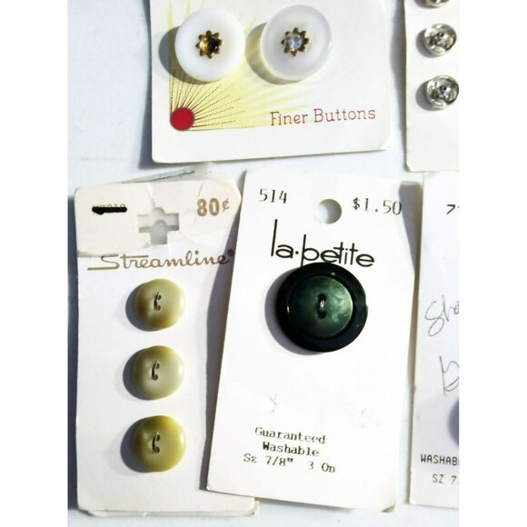 Buttons Fastener Collection Vintage Le Chic Lansing La Petite BGE Original Craft - Picture 8 of 13